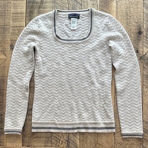 Patagonia Beige Chevron Knit Sweater